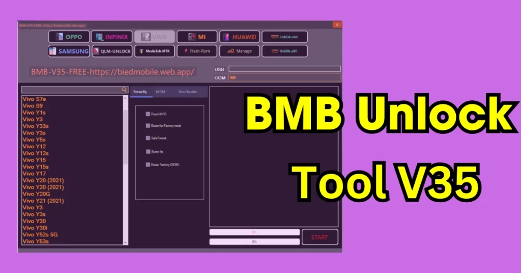BMB Unlock Tool V35 Latest Version for Windows