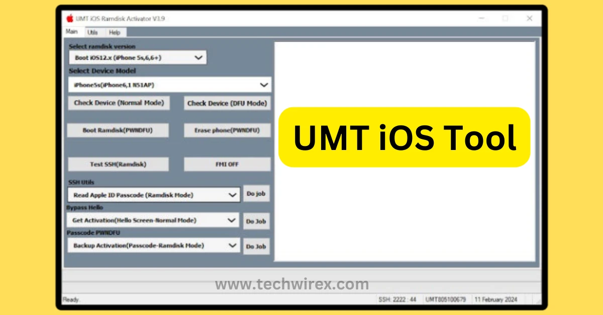 UMT iOS Tool Free Download Latest Version Supported Ramdisk Operations