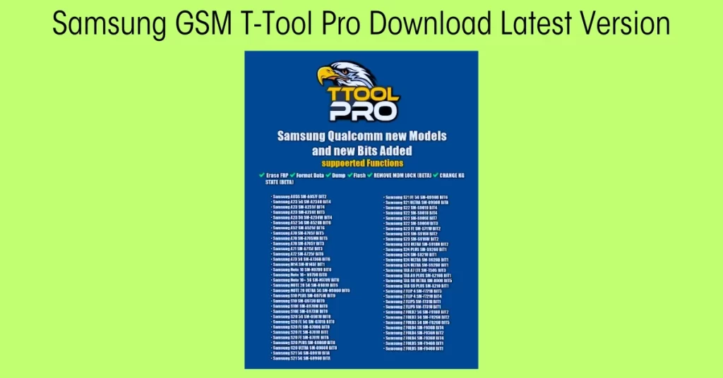 Samsung GSM T-Tool Pro Download Latest Version